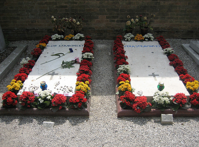 Graves of Igor and Vera Stravinsky, San Michele